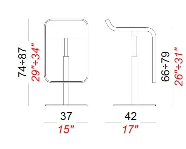 Lapalma LEM Height Adjustable Stool - Image 2