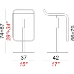 LEM Height Adjustable Stool