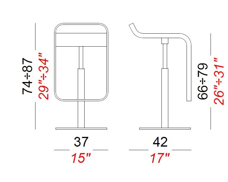 LEM Height Adjustable Stool