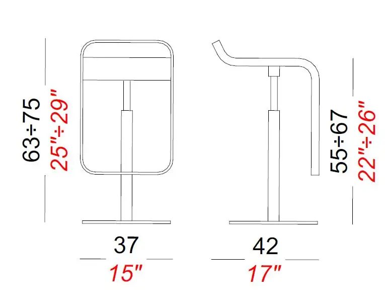 LEM Height Adjustable Stool