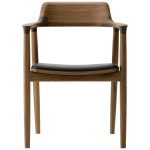 Maruni Hiroshima armchair in walnut with cushioned seat