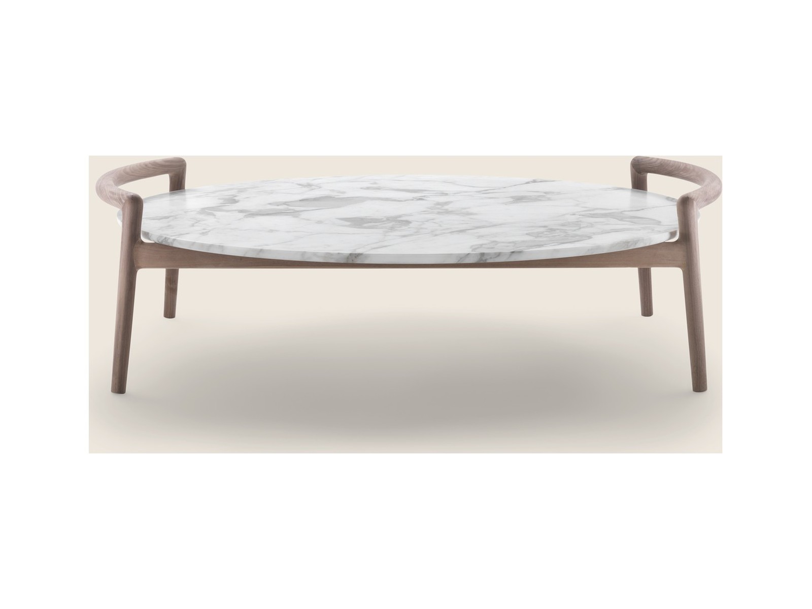 Flexform Ascanio side table with marble top