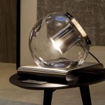 Oluce The Globe table lamp on sideboard
