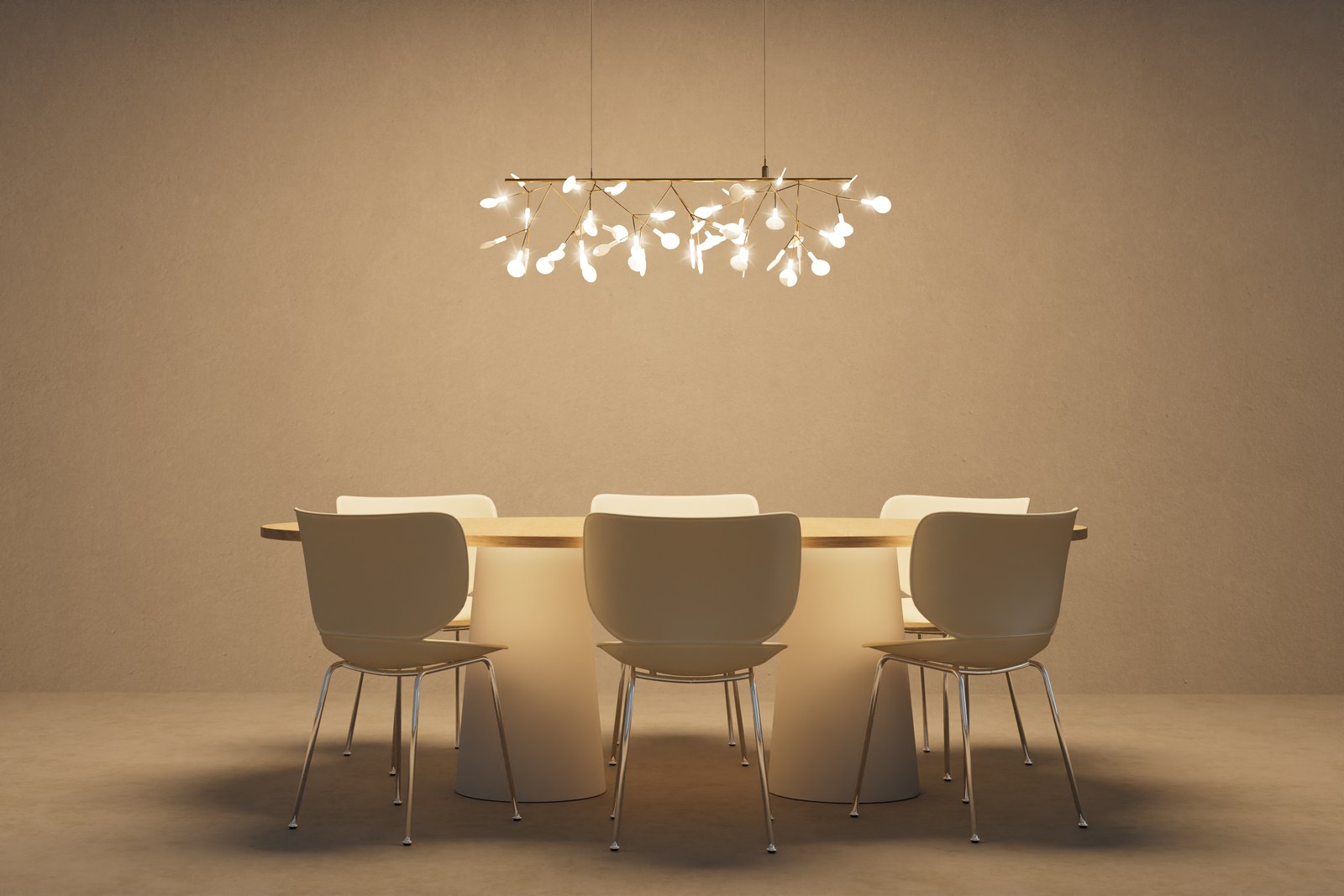 Moooi Heracleum III Endless over a dining table