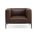 Walter Knoll Jaan armchair in brown leather
