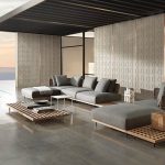 Minotti Quadrado outdoor lounge with coffee tables